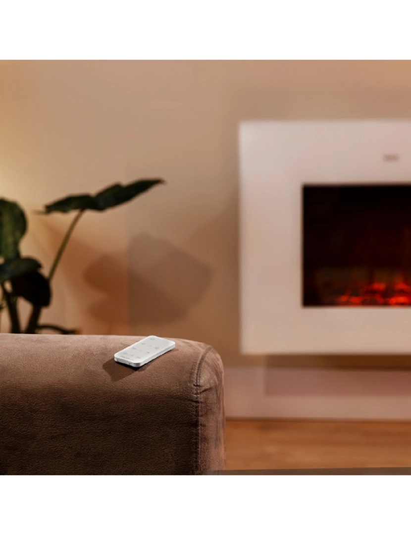 imagem de Lareira elétrica ReadyWarm 2690 Flames Connected White Cecotec4