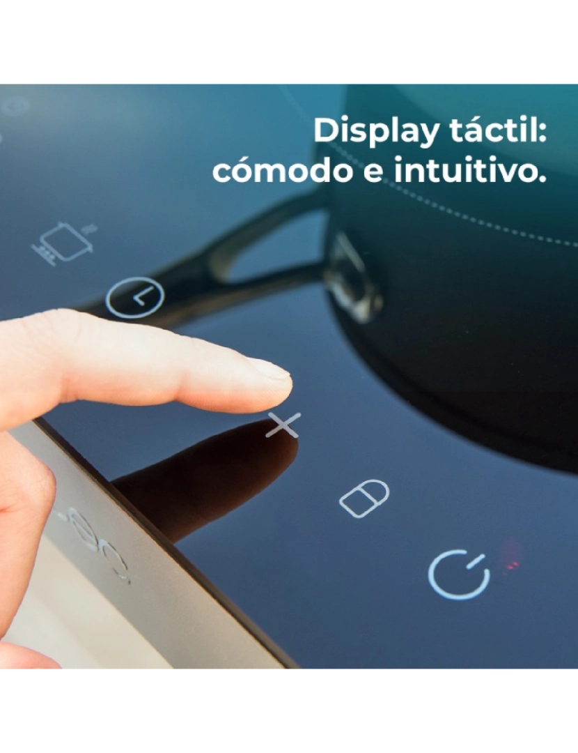 imagem de Cecotec Placa de indução digital com vidro de segurança, controlo tátil e programável.4