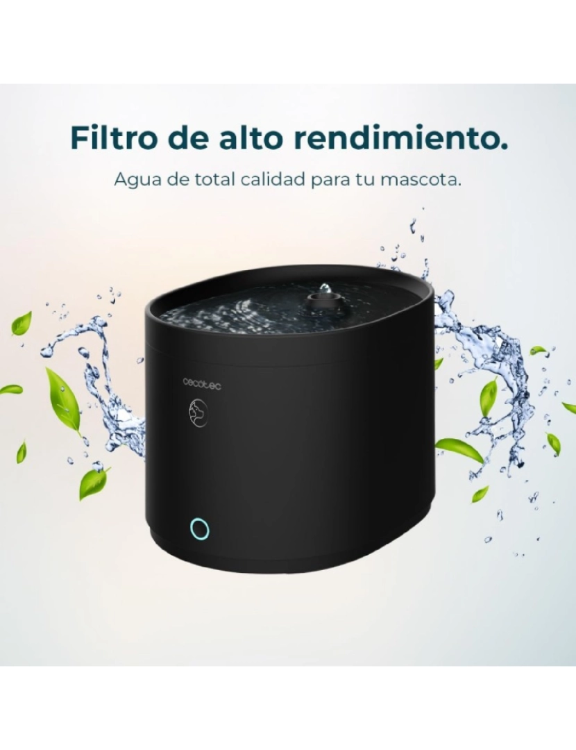 imagem de Cecotec Fonte automática para animais de estimação com capacidade de 2,5 l, incluindo filtro e controlo Wi-Fi, com lembretes de limpeza e de esvaziamento do depósito.3