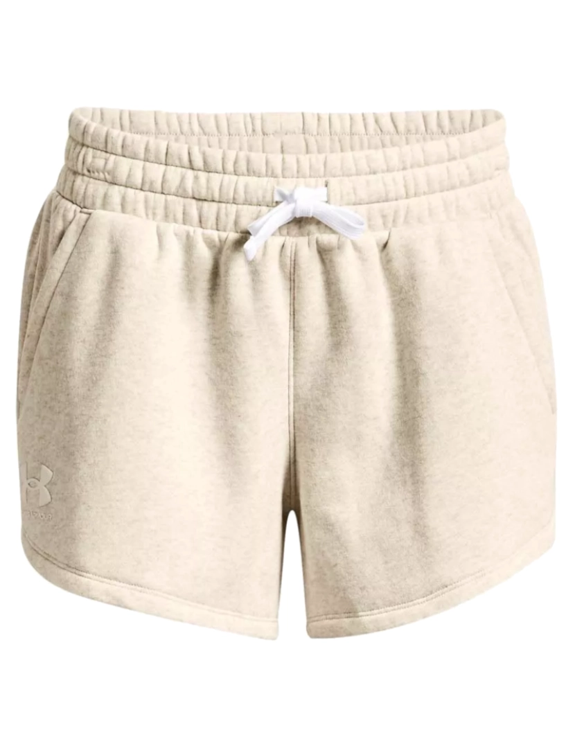 Under Armour - Rival Fleece Curto, Bege Shorts