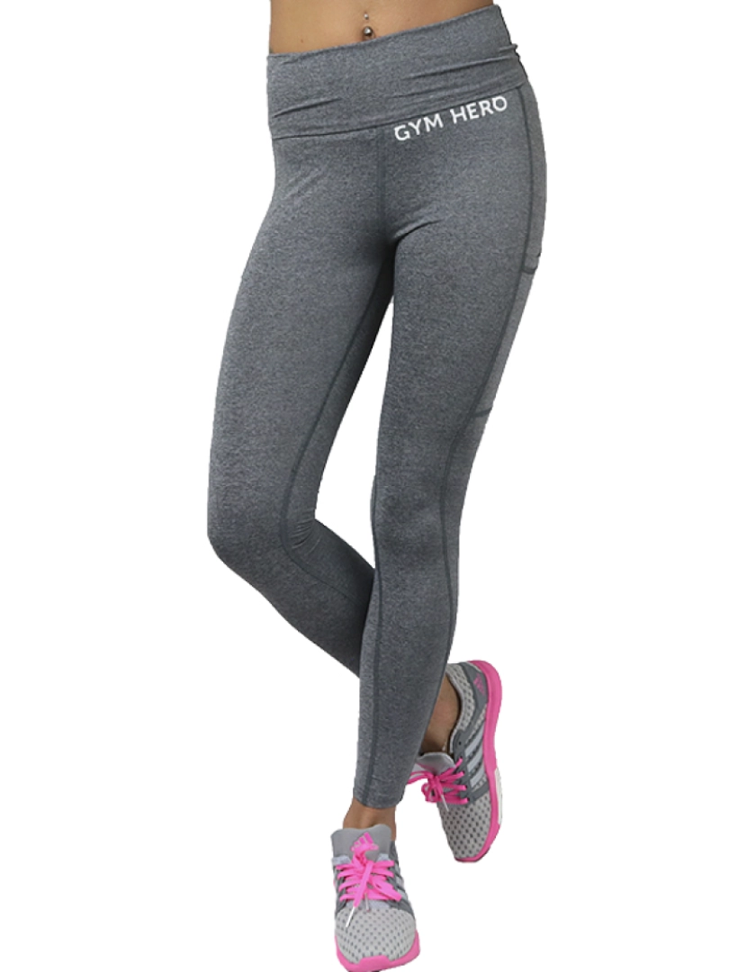 Gymhero - Leggins Pushup-Grey, Cinza Leggings