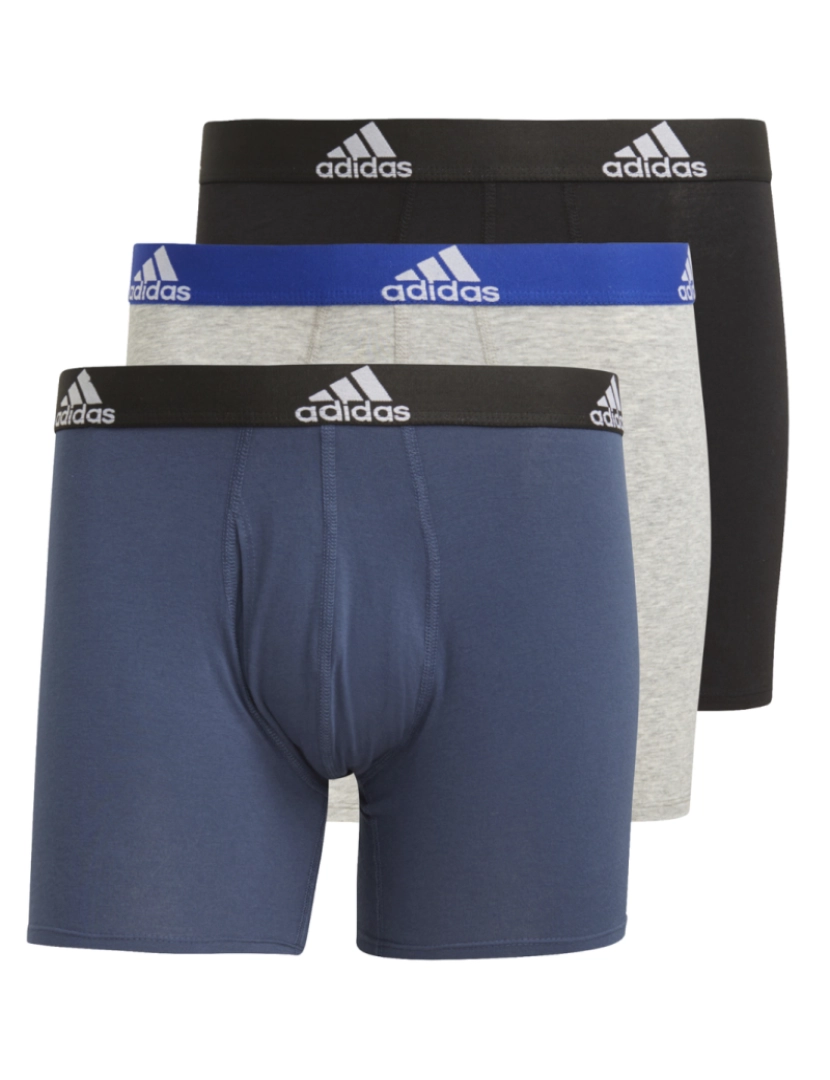 Adidas Performance - Logo Boxer Briefs 3 pares, Black Boxer Shorts