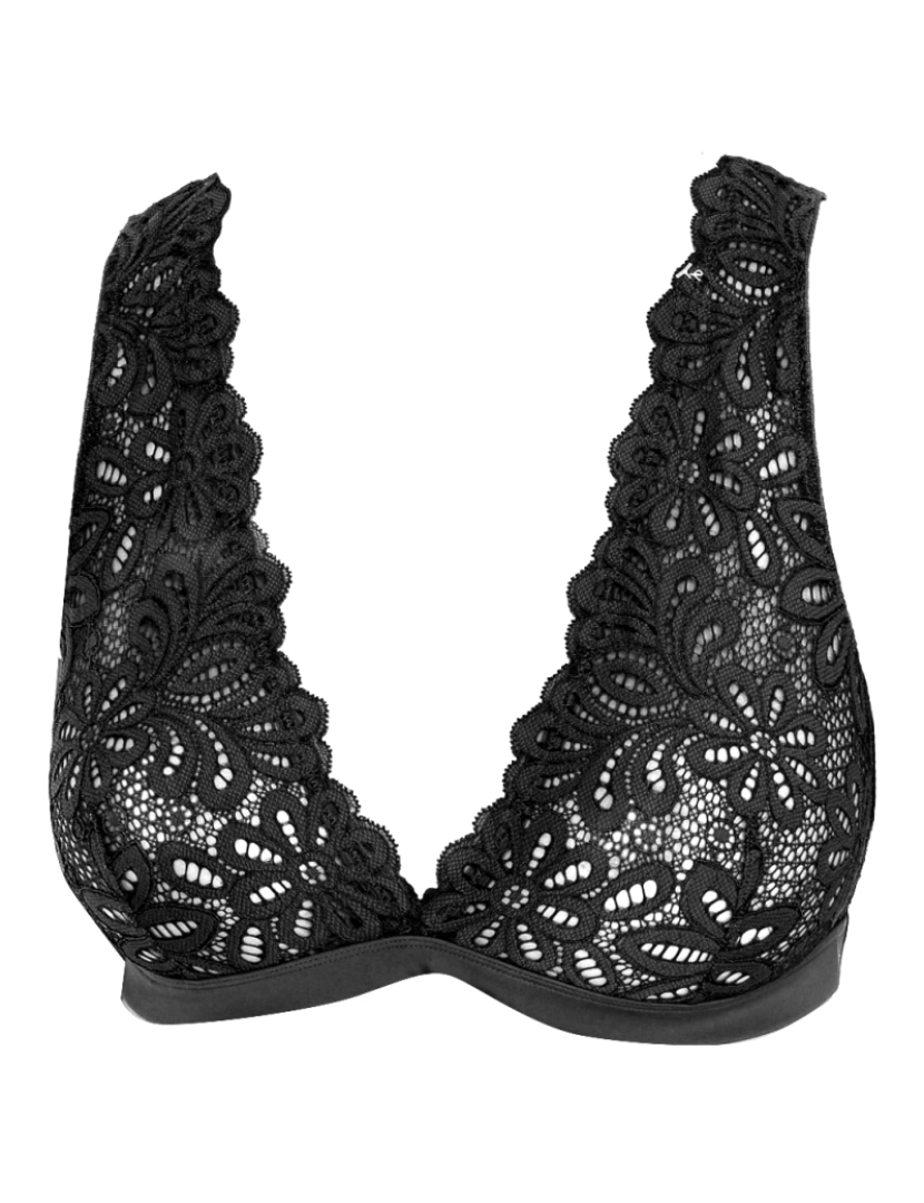 imagem de Soutien Bralette feminino de renda com fundo de borracha 00AKP1