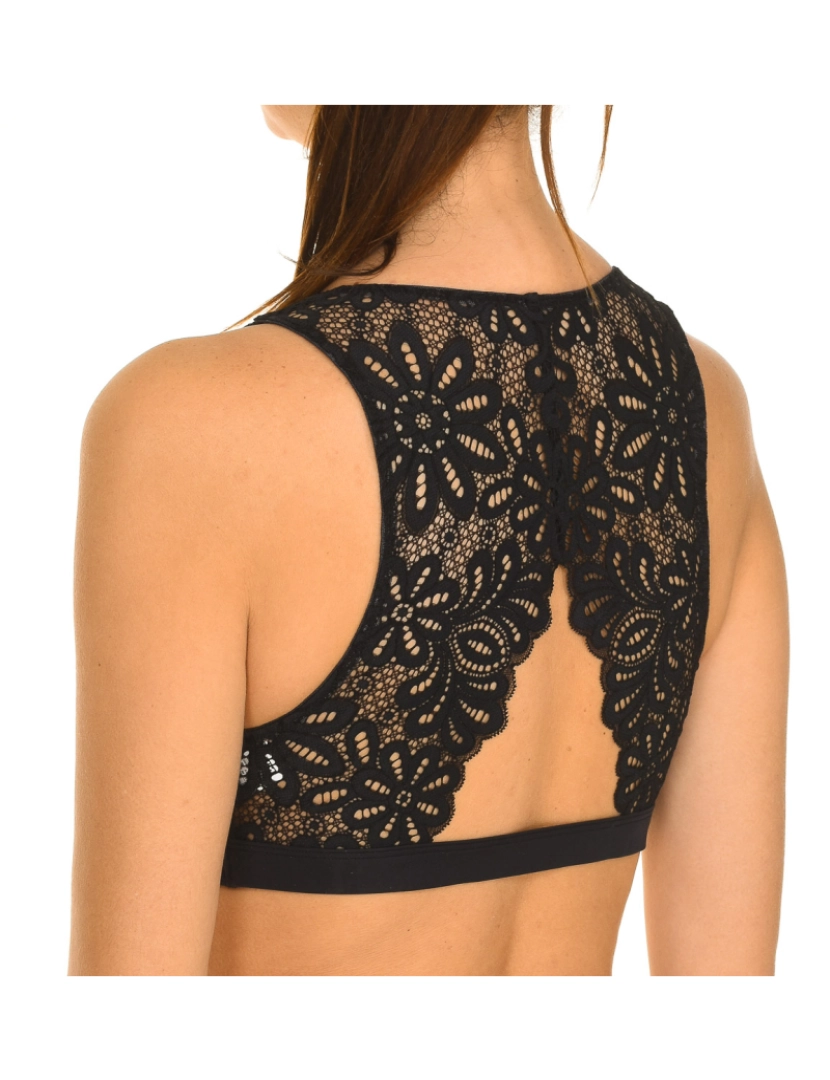 imagem de Soutien Bralette feminino de renda com fundo de borracha 00AKP4