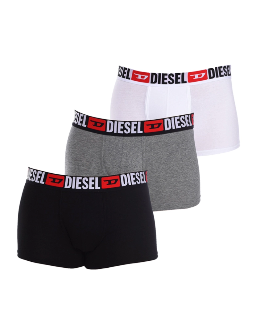 Diesel - Pack-3 Boxers de tecido respirável com frente anatômica  Preto-cinza-branco