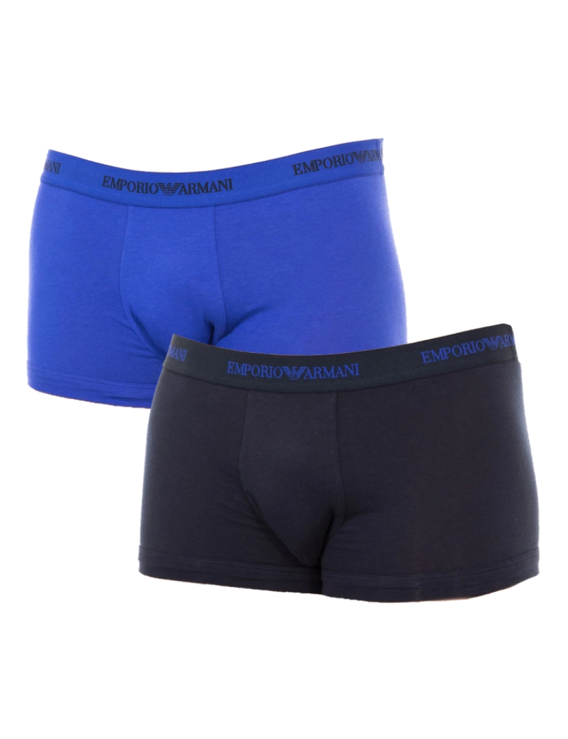 Emporio Armani Underwear - Pack-2 Boxers Retro de Algodão Elástico 111210-5A717 Masculino