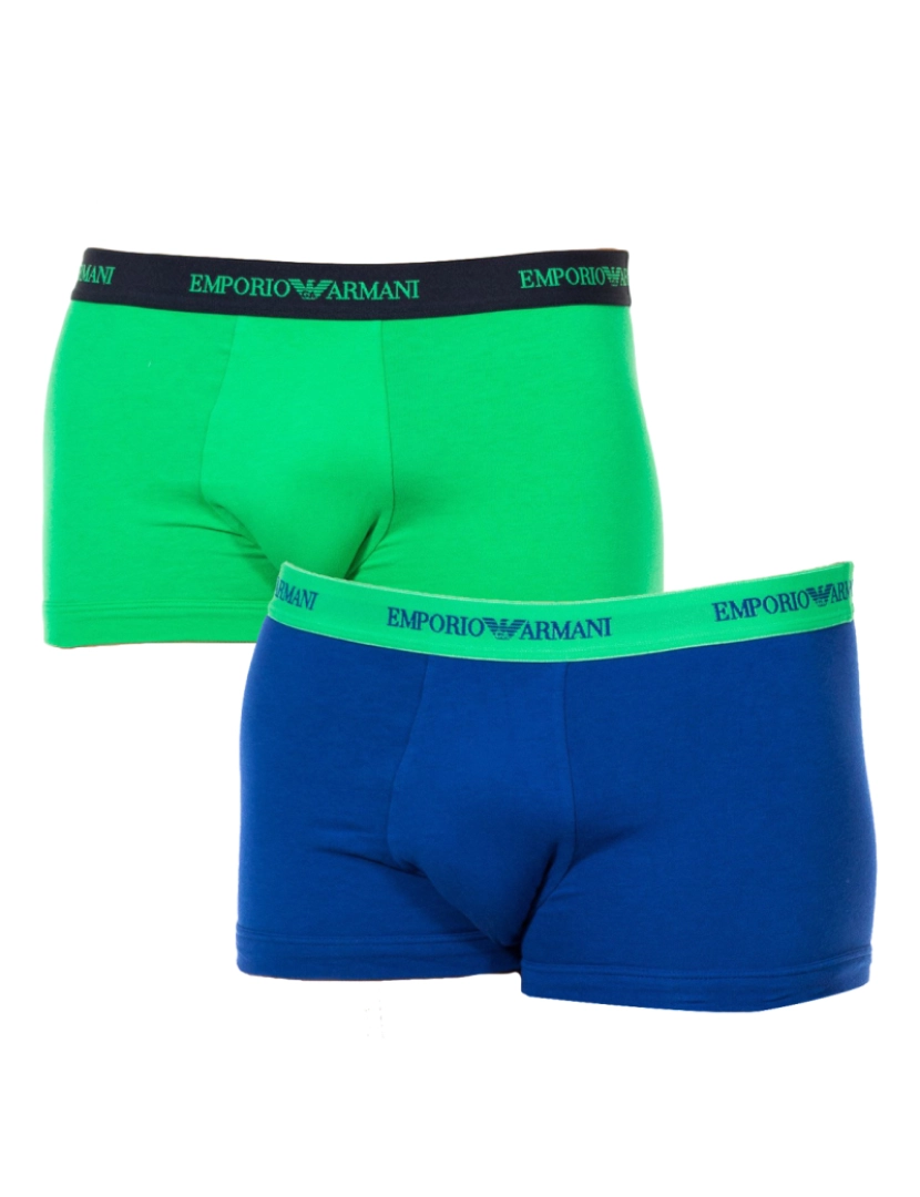 Emporio Armani Underwear - Pack-2 Boxers tecido respirável e frente anatômica 111210-6P717 homem