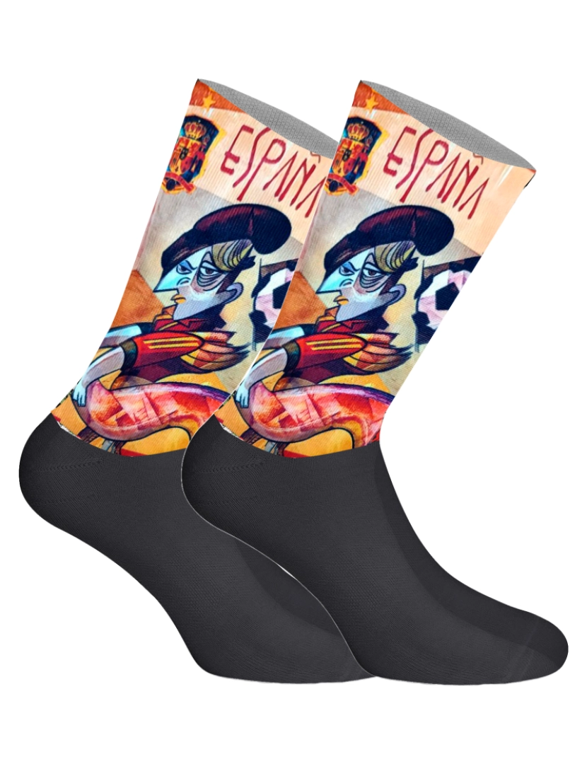 Jenes Socks - Meias longas estampadodas elásticas unissex