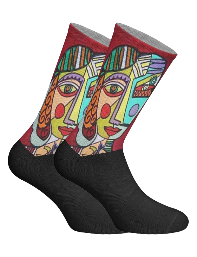 Jenes Socks - Meias longas estampadodas elásticas unissex