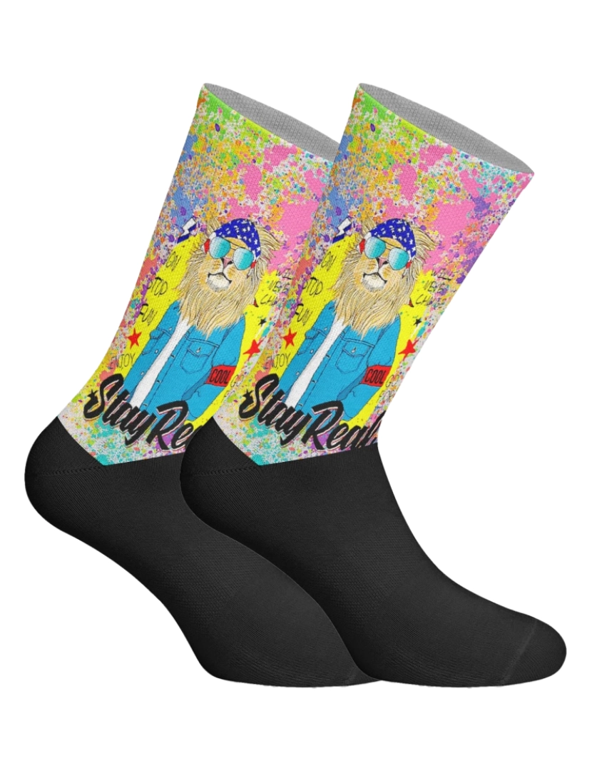 Jenes Socks - Meias longas estampadodas elásticas unissex