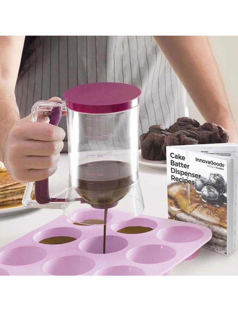 Innovagoods - Caneca Dispensadora de Confeitaria c/ Livro de Receitas 