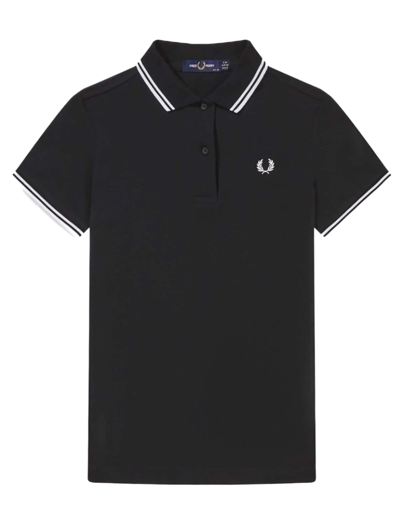 imagem de Polo Fred Perry Twin Tied Preto1