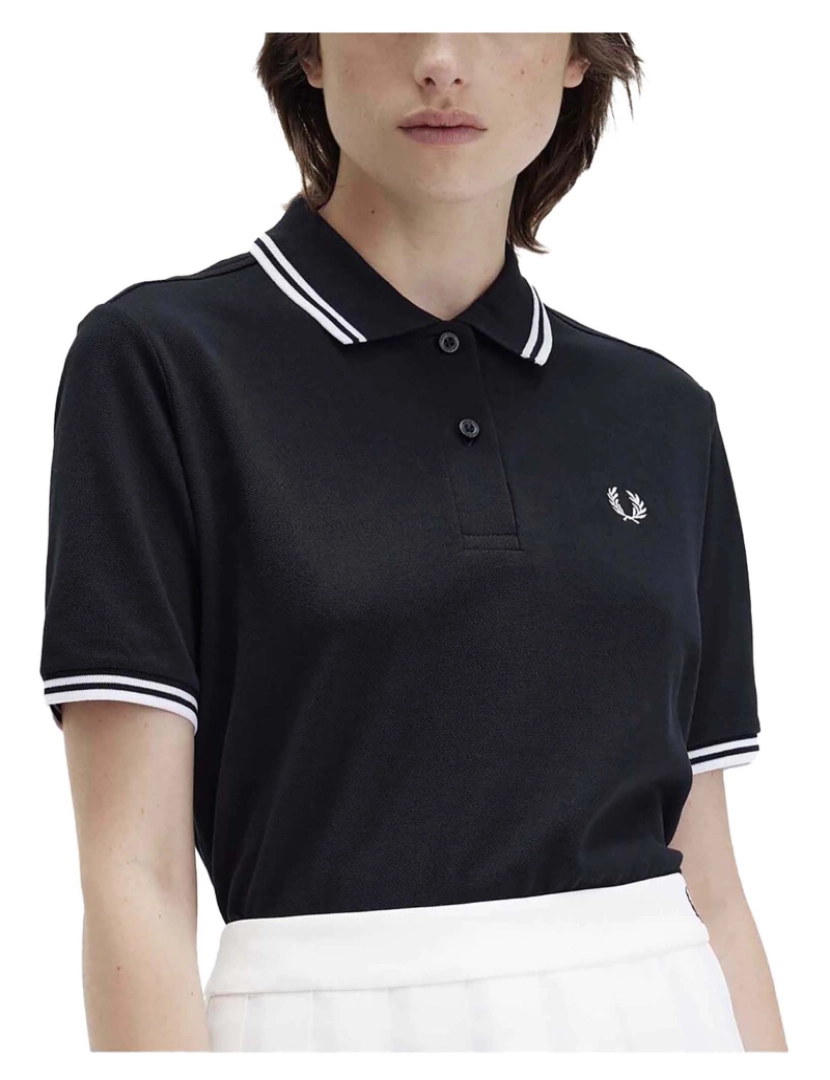 imagem de Polo Fred Perry Twin Tied Preto3