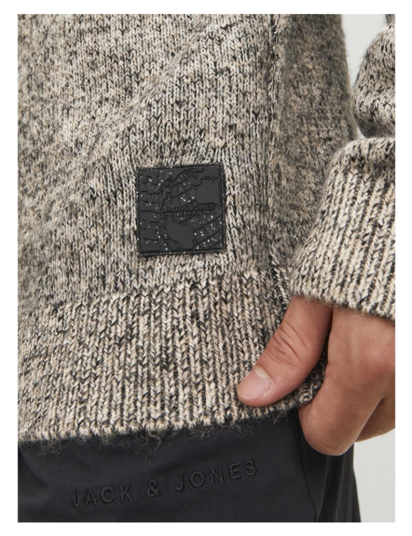 imagem de Jack & Jones Space Knit Mock Neck Bege3