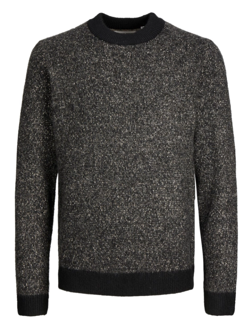 Jack & Jones - Jack & Jones Space Knit Mock Neck Negro