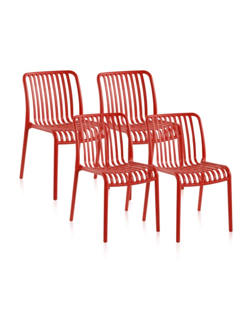 imagem de Pack 4 sillas Jaime Carmesí 58 x 80 x cm2