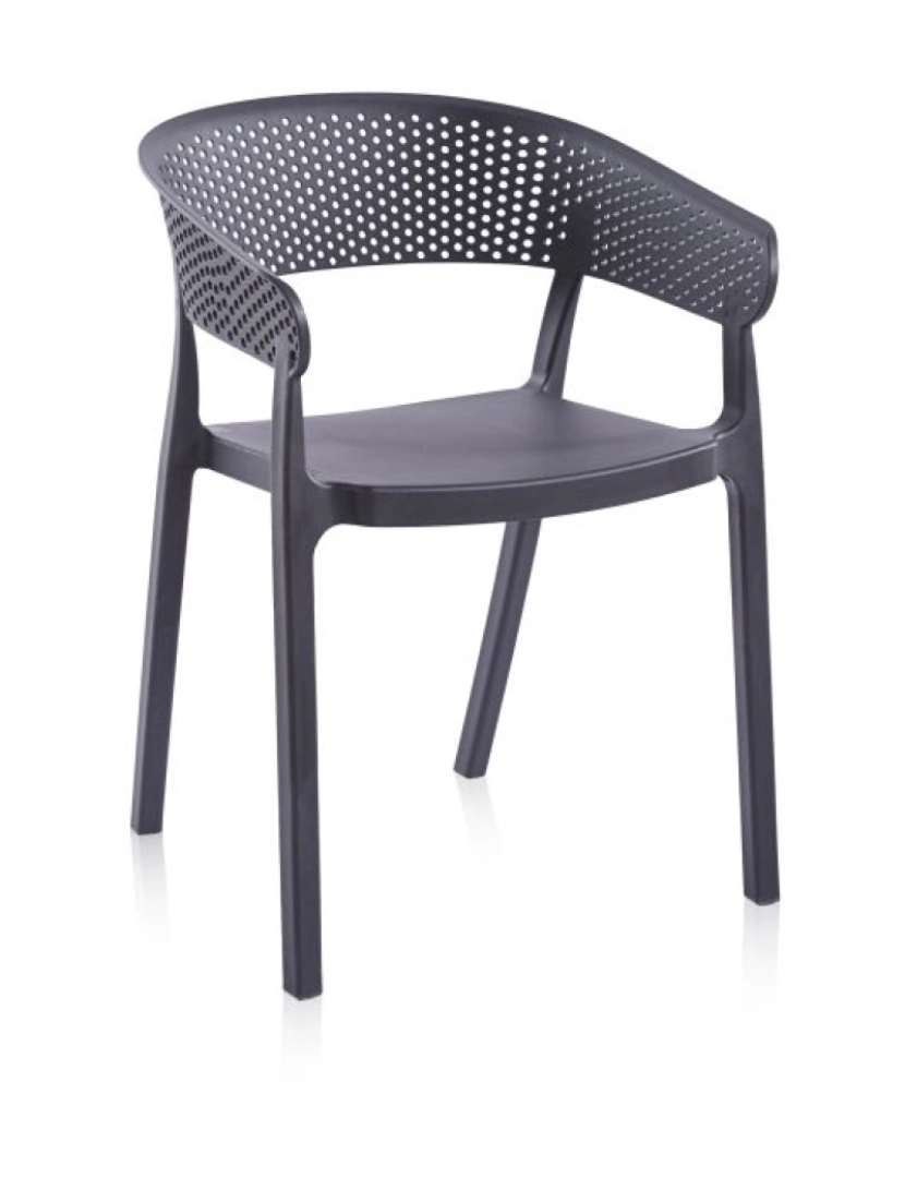 imagem de Pack 4 sillas de comedor Diza Antracita 54 x 73,5 x cm3