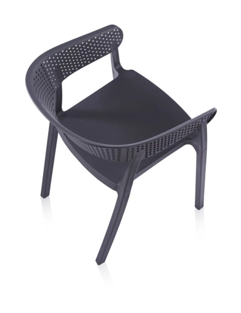 imagem de Pack 4 sillas de comedor Diza Antracita 54 x 73,5 x cm5