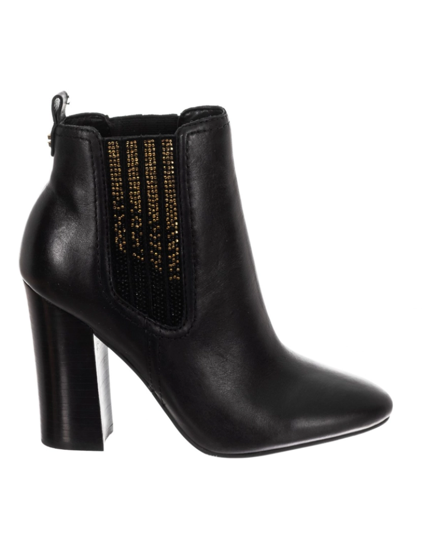 Guess Shoes - Botins femininos com bico redondo e salto alto FLLUN3LEA10