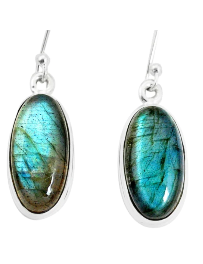 Karma Yoga Shop - Brincos de proteção mágica em Labradorite e prata 925