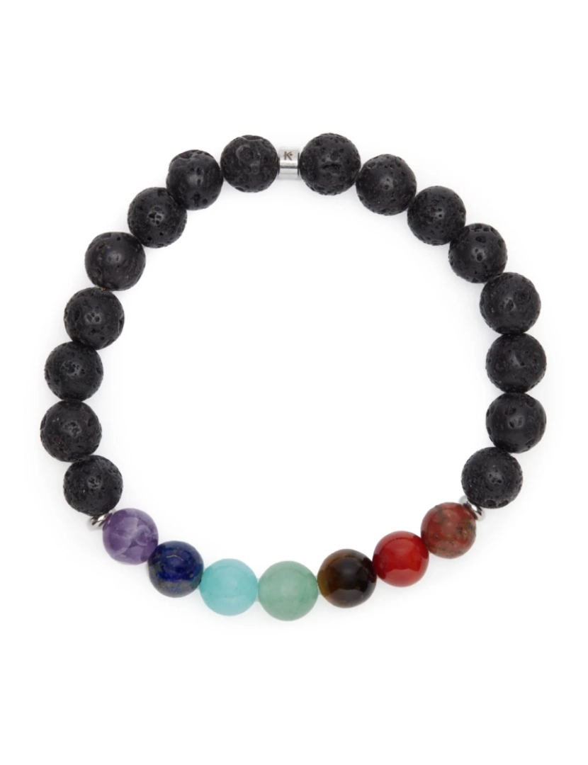 imagem de Pulseira de Cura de 7 Chakras Lava Pedras6