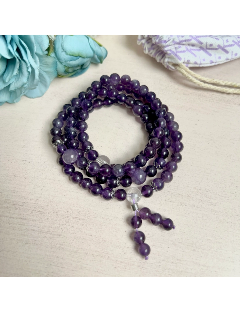 imagem de Amethyst Mala Pulseira budista6