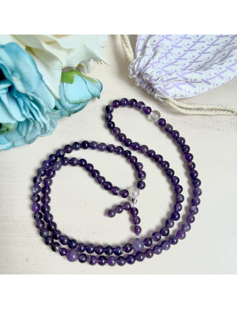 imagem de Amethyst Mala Pulseira budista7