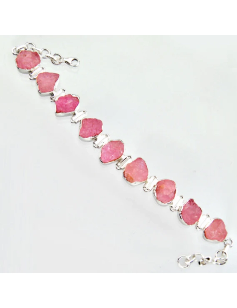 imagem de Pulseira "Pure Love" em Red Morganite e Prata 9251