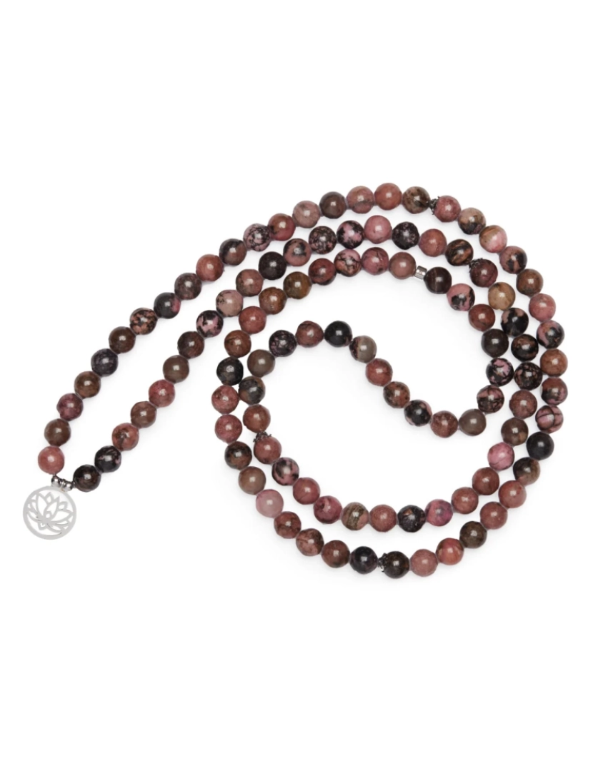 Karma Yoga Shop - Mala Pulseira Emotion Control 108 Beads Rhodonite