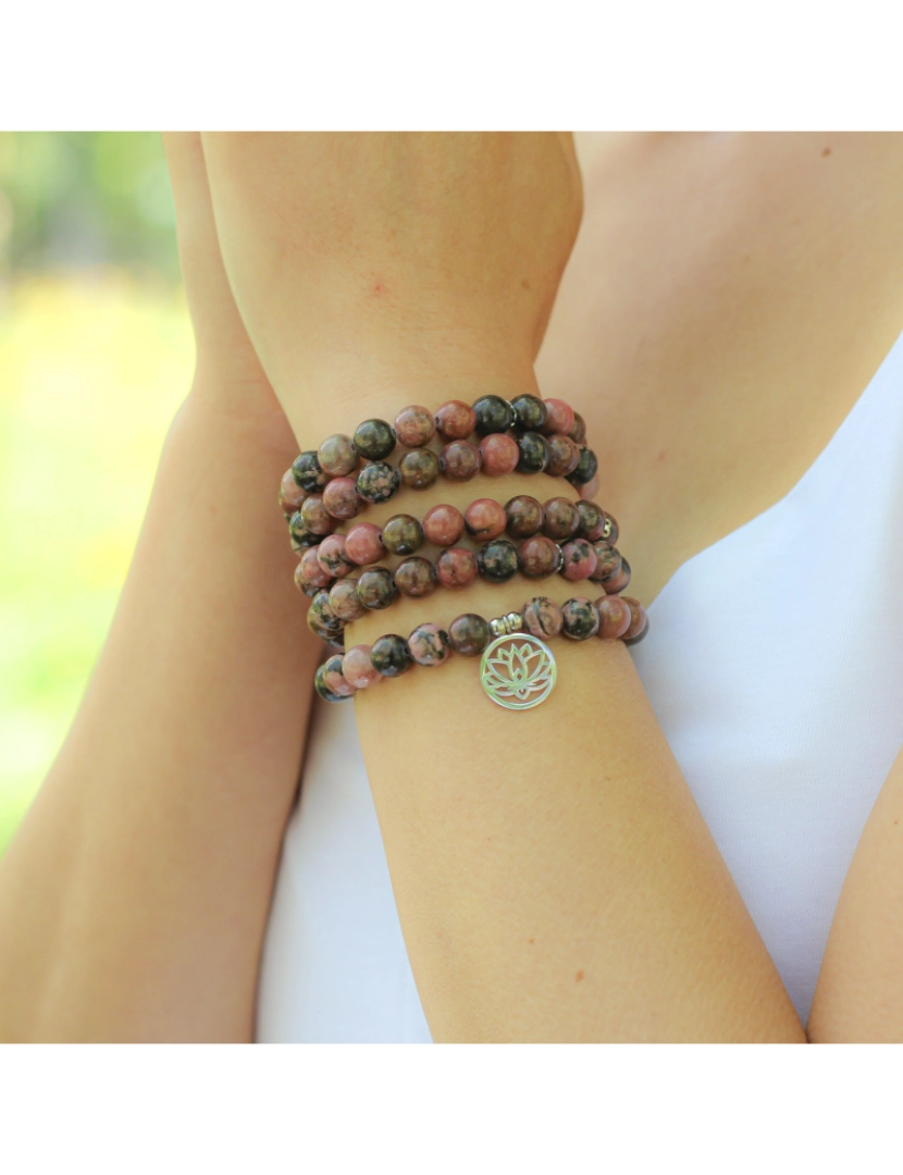 imagem de Mala Pulseira Emotion Control 108 Beads Rhodonite7