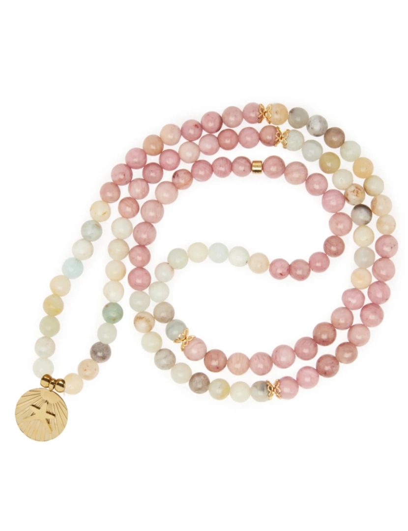 Karma Yoga Shop - Mala Ocean Pulseira Amazonita & Rhodochrosite