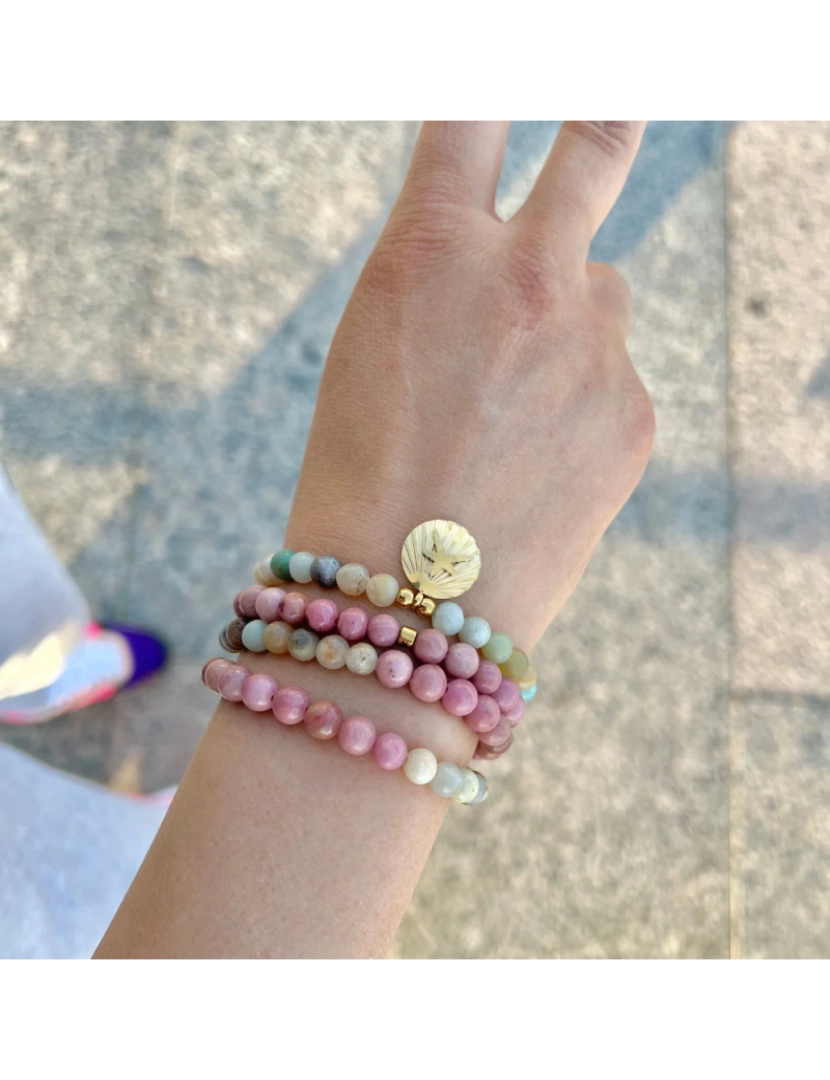 imagem de Mala Ocean Pulseira Amazonita & Rhodochrosite6