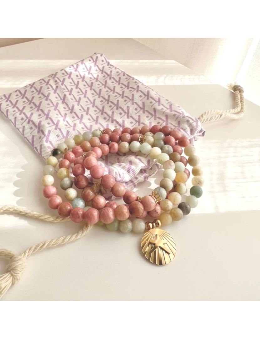 imagem de Mala Ocean Pulseira Amazonita & Rhodochrosite7