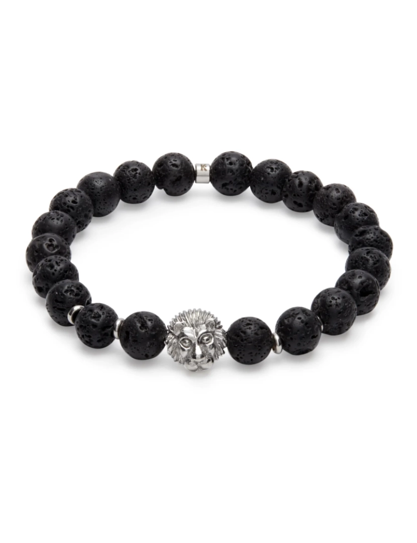 Karma Yoga Shop - Lion Force & Vigour Pulseira na Lava Stones