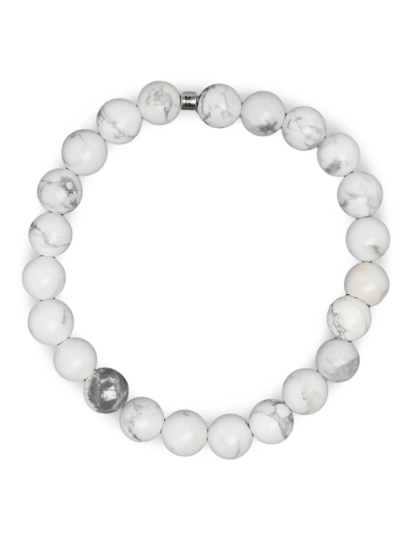 imagem de Pulseira de Energia Howlite Branco3