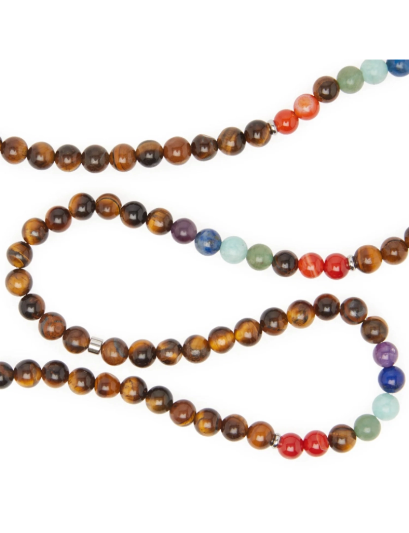 imagem de 7 Tiger Eye Healing Chakras Pulseira de Mala5