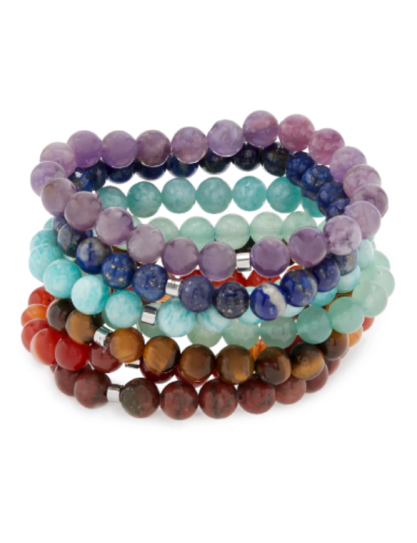 Karma Yoga Shop - Lote de 7 pulseiras de energia de 7 Chakras