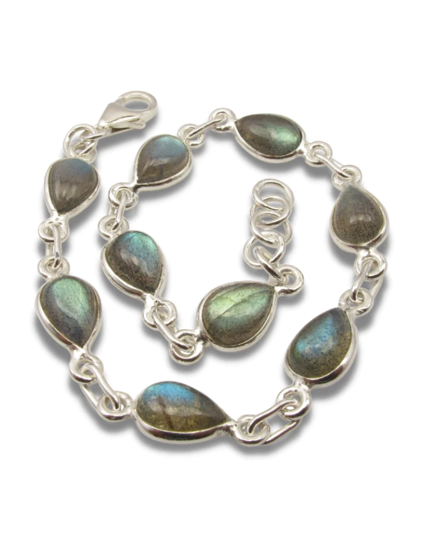 Karma Yoga Shop - Pulseira Talisman em Labradorite e Prata 925