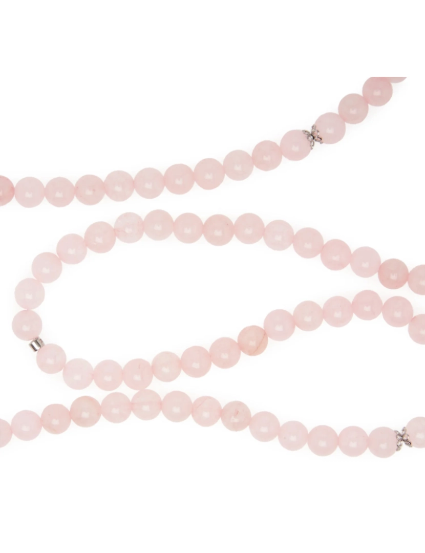 Karma Yoga Shop - Buda Conforto e amor Mala Pulseira 108 rosa quartzo Contas