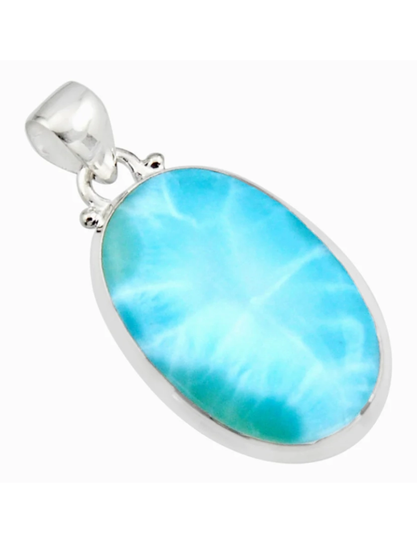 Karma Yoga Shop - Colar e anel de paz pingente em Larimar e Prata 925