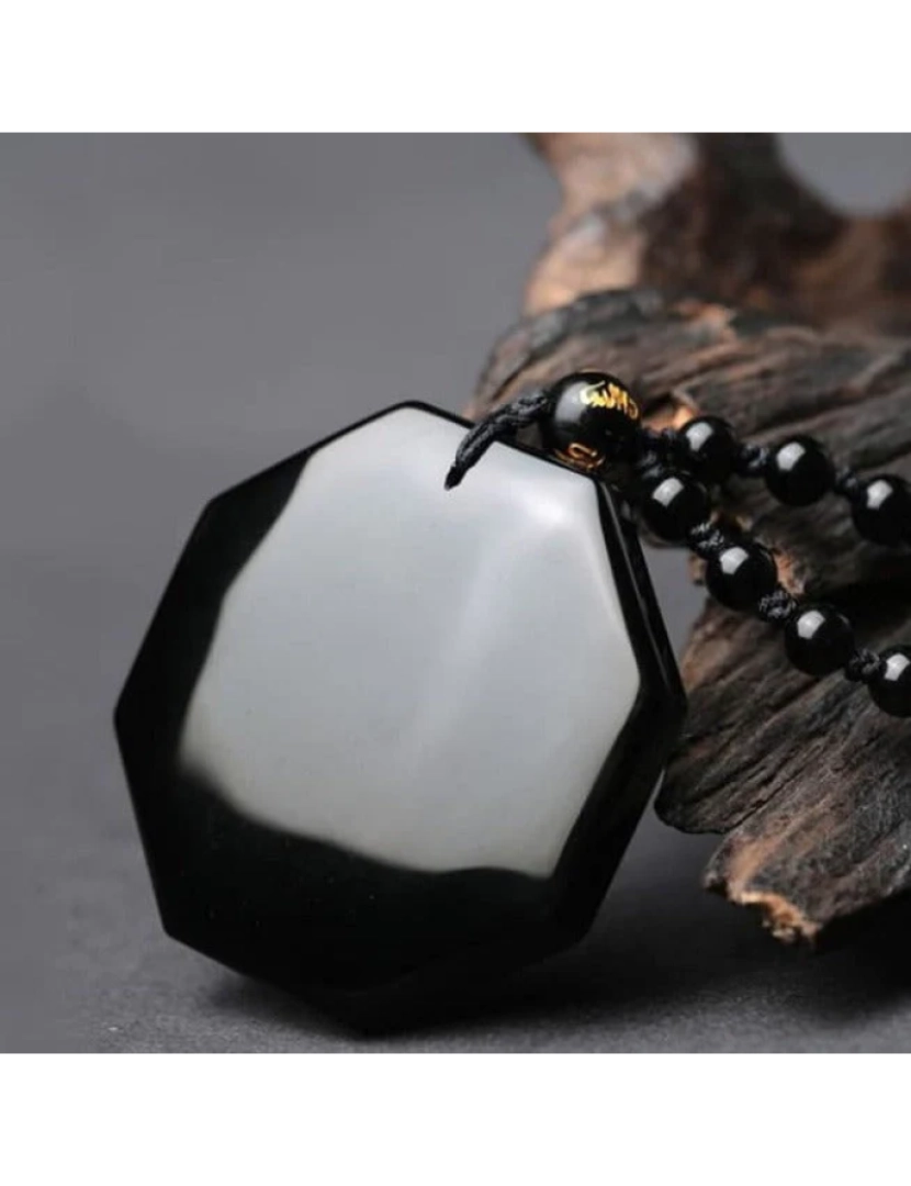 imagem de Yin & Yang Colar e Pendente Preto Obsidiano7