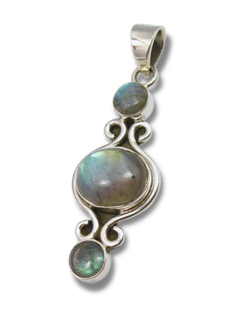 Karma Yoga Shop - Pingente de brigada em Labradorite e prata 925