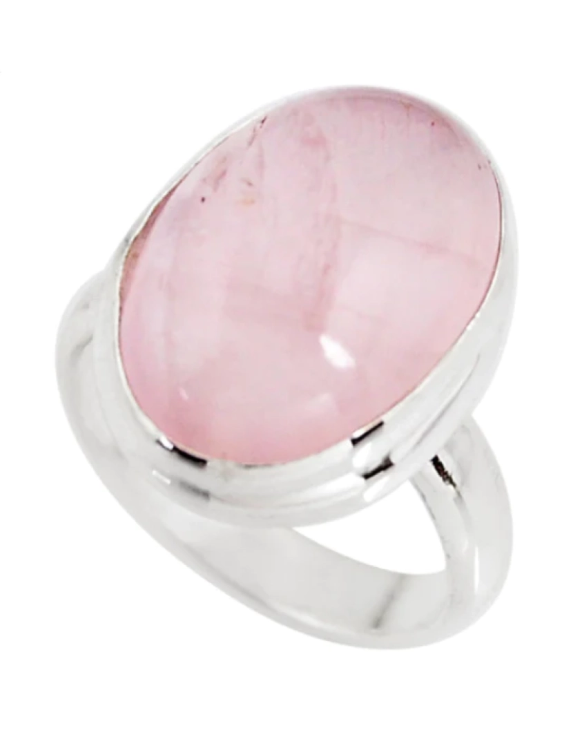 Karma Yoga Shop - Anel de força de amor em quartzo rosa e prata 925