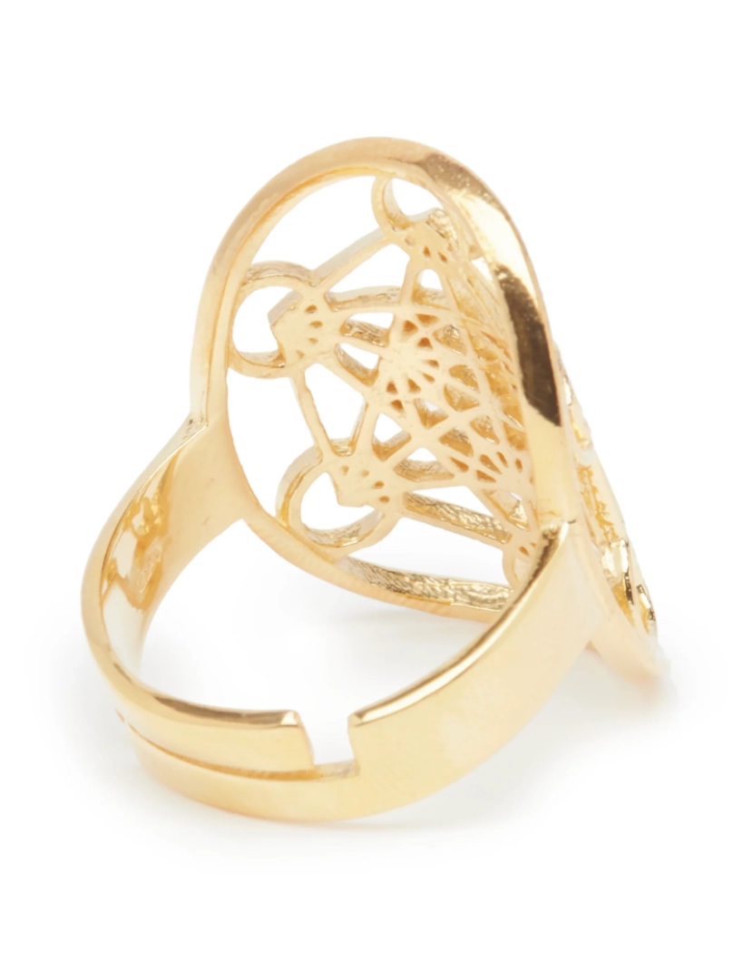 imagem de Metatron Cube Ring "Power and Consciousness" Ouro ou prata chapeado 9255