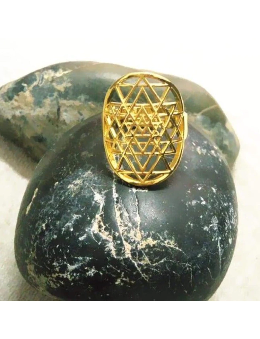 imagem de Anel de prata de Sri Yantra 925 ou ouro amarelo8