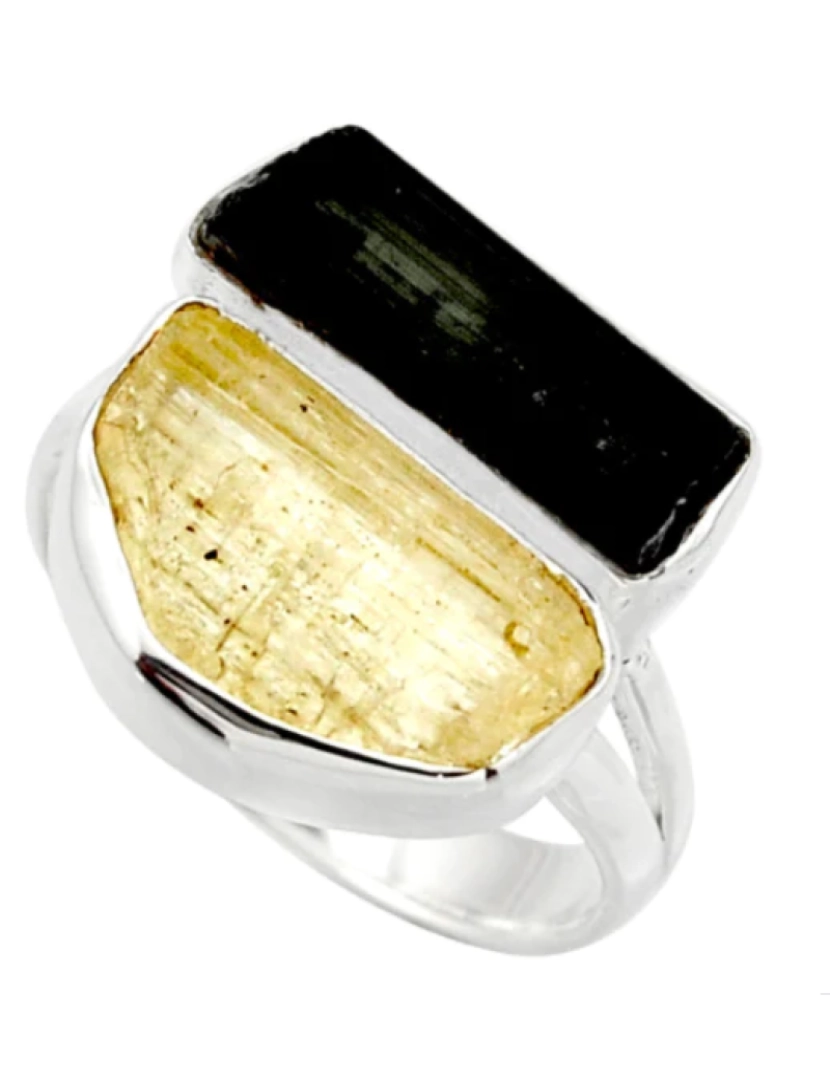 Karma Yoga Shop - Ancoragem e Lucidity Ring Tourmaline Sertia e Prata Scapolite 925