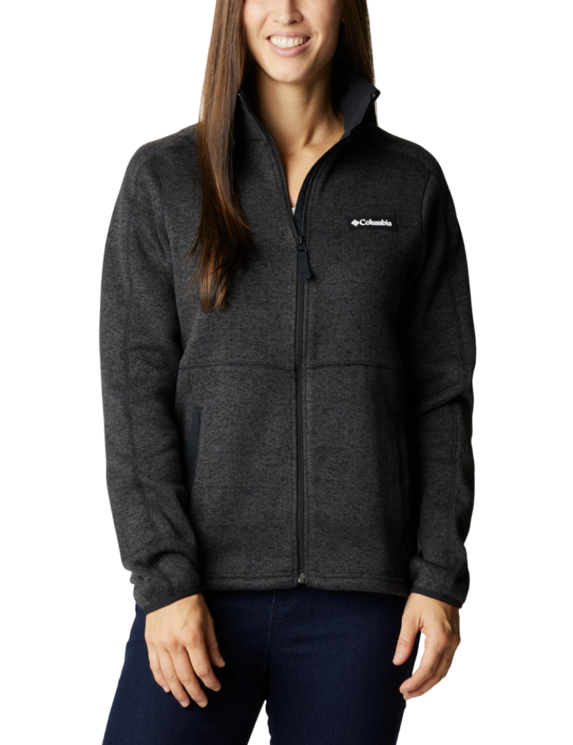 imagem de Tempo de camisola Full Zip Fleece, Black Fleece1