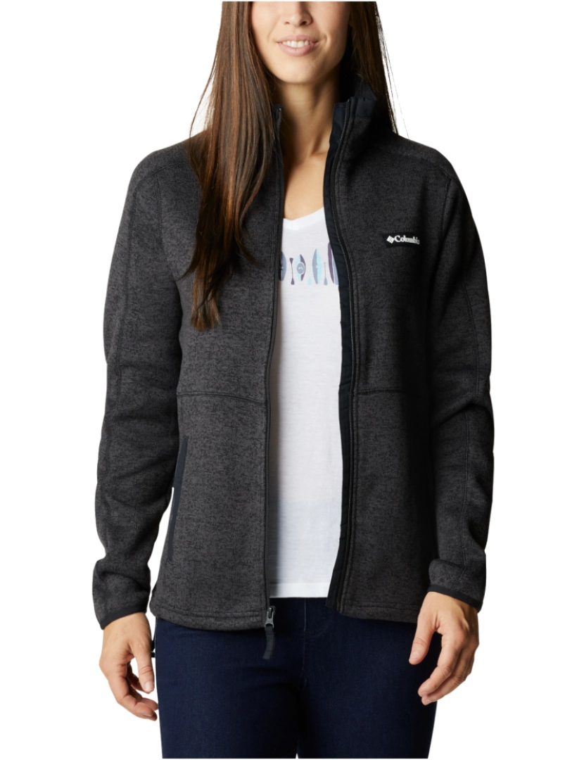 imagem de Tempo de camisola Full Zip Fleece, Black Fleece2