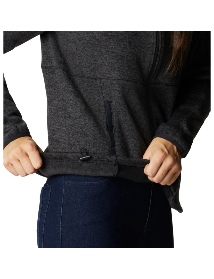 imagem de Tempo de camisola Full Zip Fleece, Black Fleece4