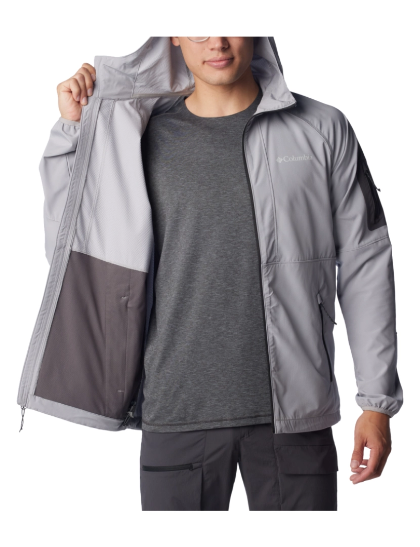 imagem de Tall Heights com capuz Softshell Jacket, jaqueta cinza3